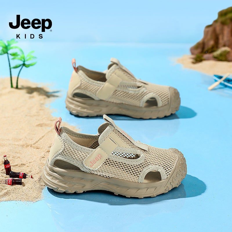 Jeep Children'S Sandals 2025 Boys Tracing Shoes Convenient Velcro Women'S Shoes All-Match Girls Sandals - Image 1