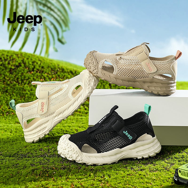 Jeep Children'S Sandals 2025 Boys Tracing Shoes Convenient Velcro Women'S Shoes All-Match Girls Sandals - Image 2