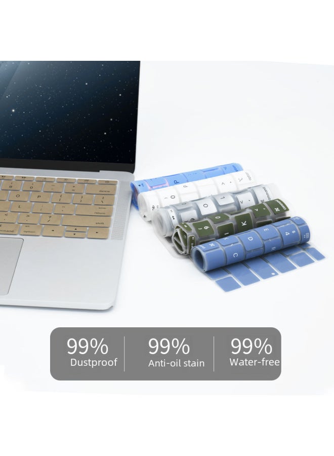 Suitable For Macbook Keyboard Film Color Apple Laptop Keyboard Dustproof Waterproof Protective Film Silicone TPU-Color:Protective Shell Carton Packaging-Applicable Model:a2992/a2918/a2991/A3112/A3185/A3401/A3403/A3186