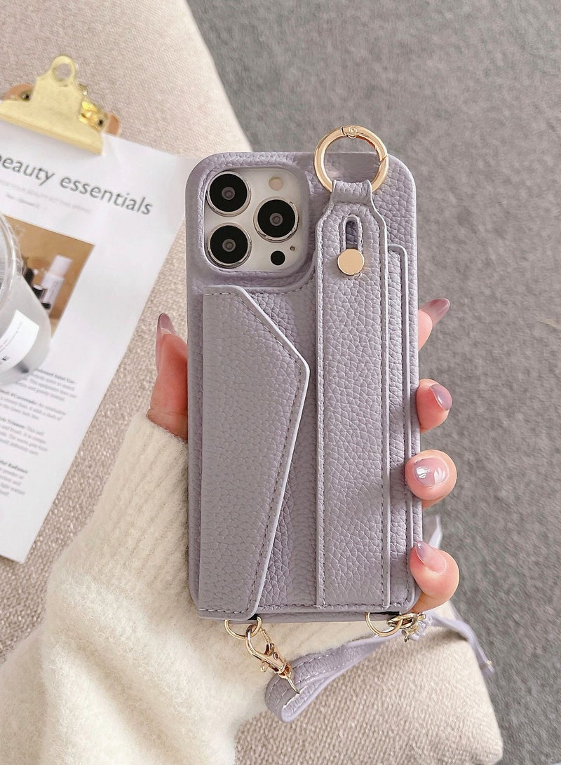 Suteni Back Cover Card Slots Leather Phone Case for iPhone