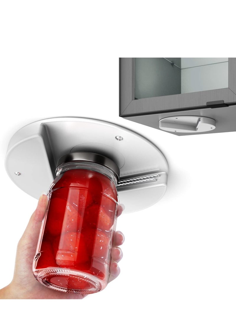 SYOSI - Under Cabinet Lid Jar Opener - for Weak Hands and Seniors With Arthritis - Heavy Duty, Allows to Easily Unscrew Any-Size Lid - Effortless Bottle & Can Opener for your Kitchen - Image 1