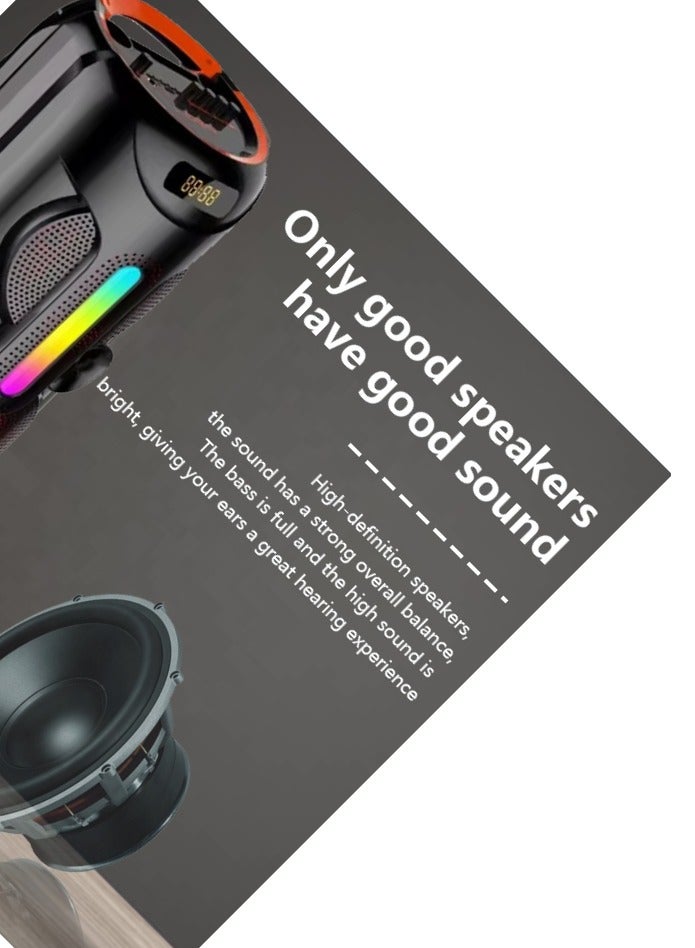 دي إل سي  DLC-32434 مكبر صوت للحفلات كبير الحجم TWS قابل لإعادة الشحن مع ميكروفون لاسلكي - Image 4