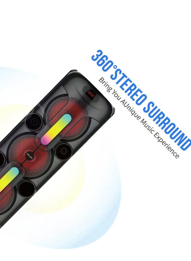 دي إل سي  DLC-32434 مكبر صوت للحفلات كبير الحجم TWS قابل لإعادة الشحن مع ميكروفون لاسلكي - Image 3