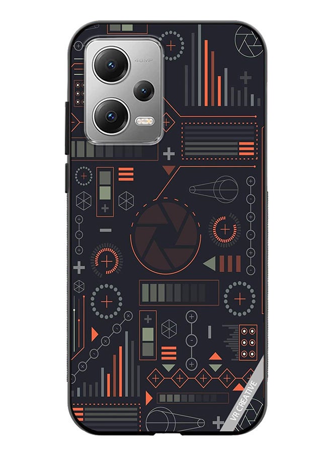 VR CREATIVE Protective Case Cover For Xiaomi Redmi Note 12 Circuit Design Multicolour - Image 1