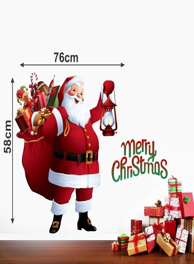 DecorVilla Decor Villa™ PVC Vinyl Christmas 3D Wall Sticker JUST Peel & Stick New Modern Art & Trendy Wall Stickers for Home Decoration, Living Room,Office Bedroom etc Size- 58 CM X 58 CM, Multicolor - Image 3