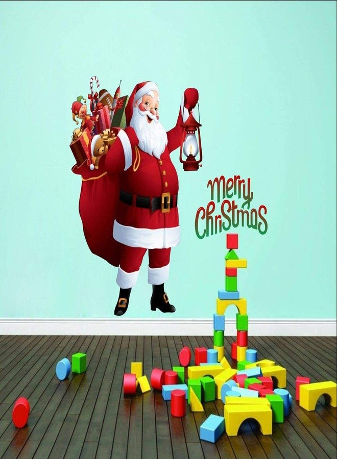 DecorVilla Decor Villa™ PVC Vinyl Christmas 3D Wall Sticker JUST Peel & Stick New Modern Art & Trendy Wall Stickers for Home Decoration, Living Room,Office Bedroom etc Size- 58 CM X 58 CM, Multicolor - Image 2