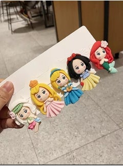 Daddy's Angel Kids Girls Princess Hair Clips Set Of 5  - Image 1