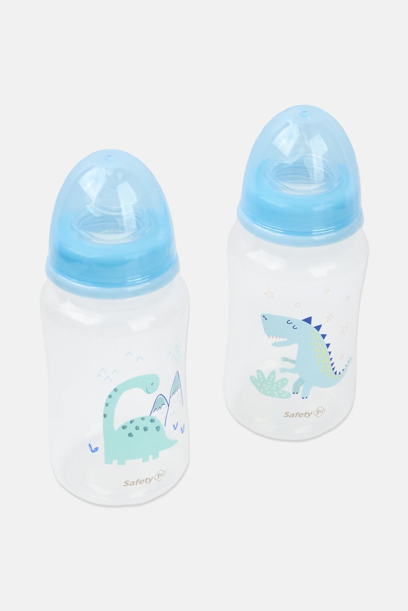 Safety 1st Plastic 2 Pieces Wide Neck Feeding Bottle 355 ml, Transparent - Image 2