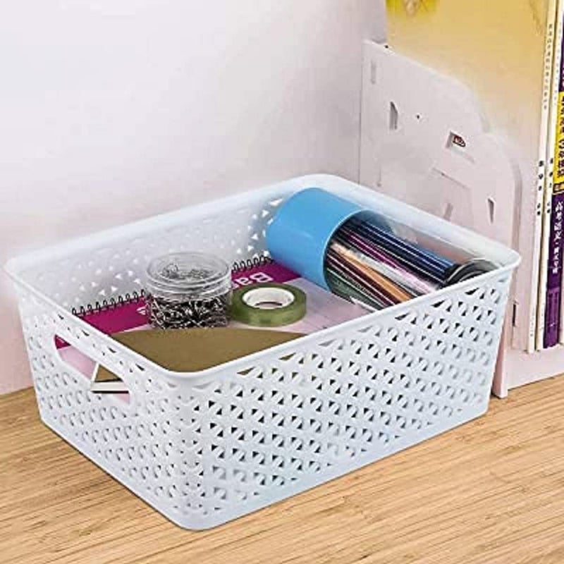 BRUSHFINCH Multipurpose Storage Baskets Big with Lid for KitchenBooks PlasticSet of 1 355 x 296 x 22 cm1 - Image 5