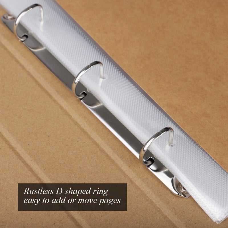 1DOT2 12x12 Inch Large 3 Ring DIY Scrapbook Photo Album Journal with 30 Plastic Sleeves 60 Pages and Kraft Paper Cover for Baby Travel Wedding Couple Anniversary kids Adventure (Yellow) - Image 5