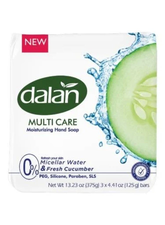 Dalan Multi Care Hand Soap with Micellar Water & Refreshing Cucumber – 3 × 125g