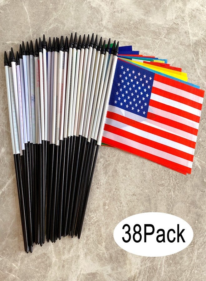 Consummate 38 Countries Latin America Latino Small Mini Stick Flags Include 21 Spanish Speaking Countries Flags for Hispanic Heritage Month Decoration,5 x 8 Inches,38 Pack - Image 4