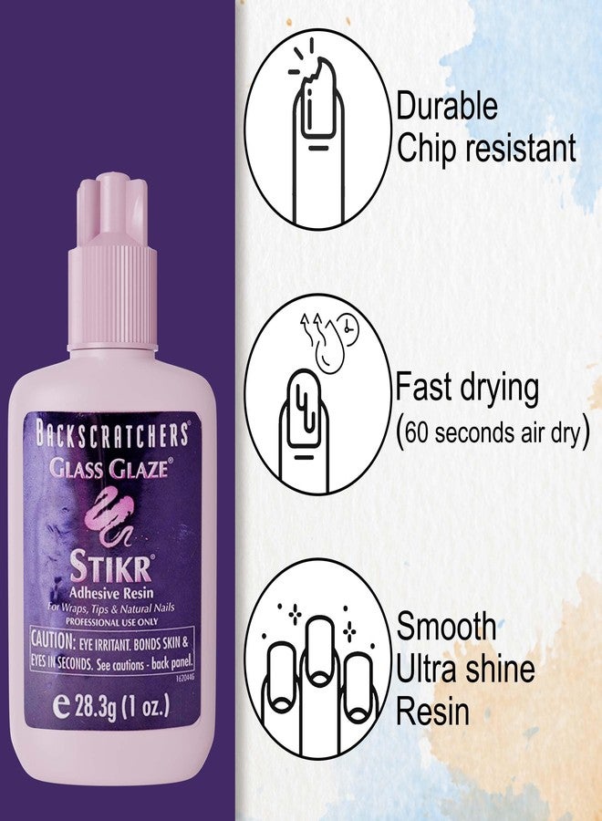 Backscratchers Glass Glaze Stikr Resin - Nail Wrap Adhesive for Tips, Extensions, and Charms - Image 4