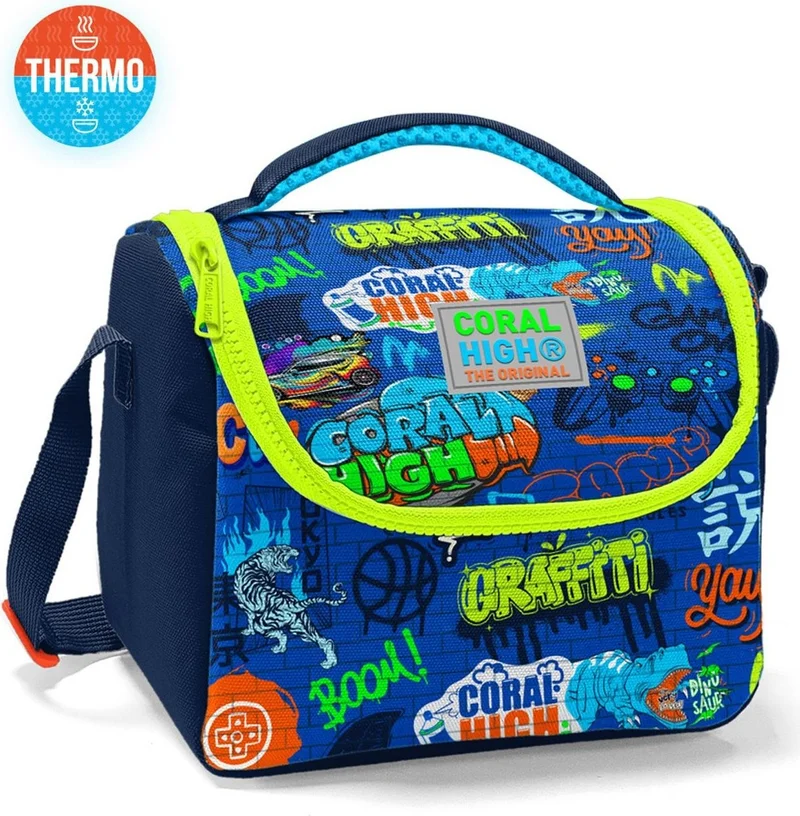 كورال هاي Kids Saks Graffiti Patterned Thermo Lunchbox 11767