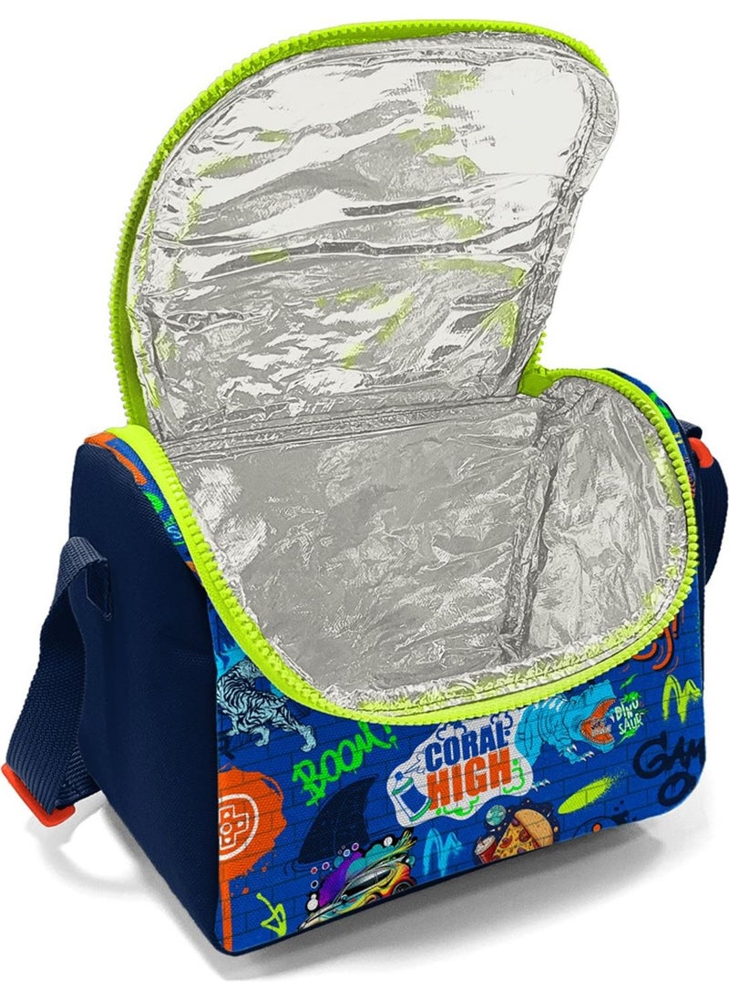 CORAL HIGH Kids Saks Graffiti Patterned Thermo Lunchbox 11767  - Image 5