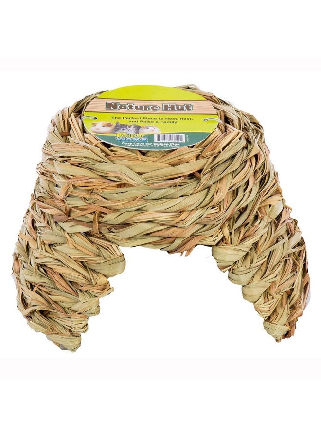 وير مانيوفاكتشارينج كوخ للحيوانات الأليفة من Ware Manufacturing مصنوع من الصفصاف الطبيعي والعشب للحيوانات الأليفة الصغيرة والمتوسطة الحجم