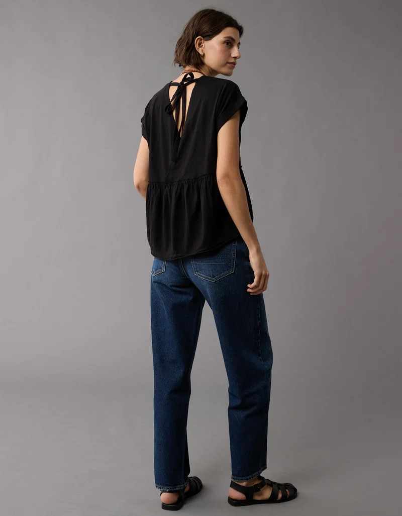 امريكان ايجل Casual Oversized Tie T-Shirt