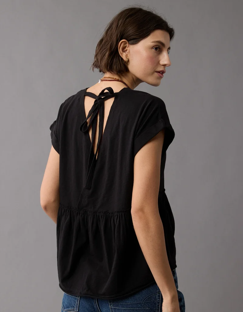 امريكان ايجل Casual Oversized Tie T-Shirt