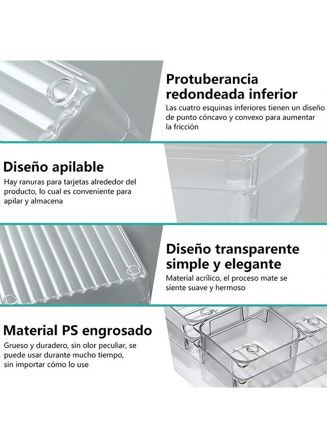 Occuwzz - 25PCS Drawer Organizer Space Saving Transparent Plastic Storage Box Suitable for Desk Tool Box Dresser - Image 1