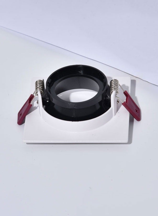 ٍSiera Light Frame Spotlight Single Square aluminium white with black reflection H-101 - Image 2
