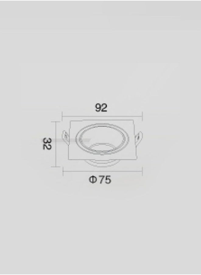 Frame Spotlight Single Square aluminium white with black reflection H-101 - pzsku/ZF2168482F55A5AFB9F89Z/45/_/1737792019/e450a3cf-9f8f-4fde-a85e-17bdc6e6850f