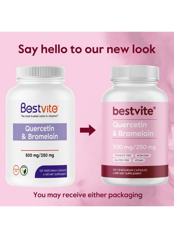 BESTVITE Quercetin with Bromelain 500mg/250mg (120 Vegetarian Capsules) - No Stearates - No Silicon Dioxide - Vegan - Non GMO - Gluten Free - Image 3