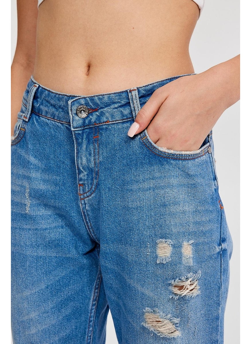 Alexander Gardi - Special Collection Ripped Detail Denim Trousers (AG-1051G) - Image 1