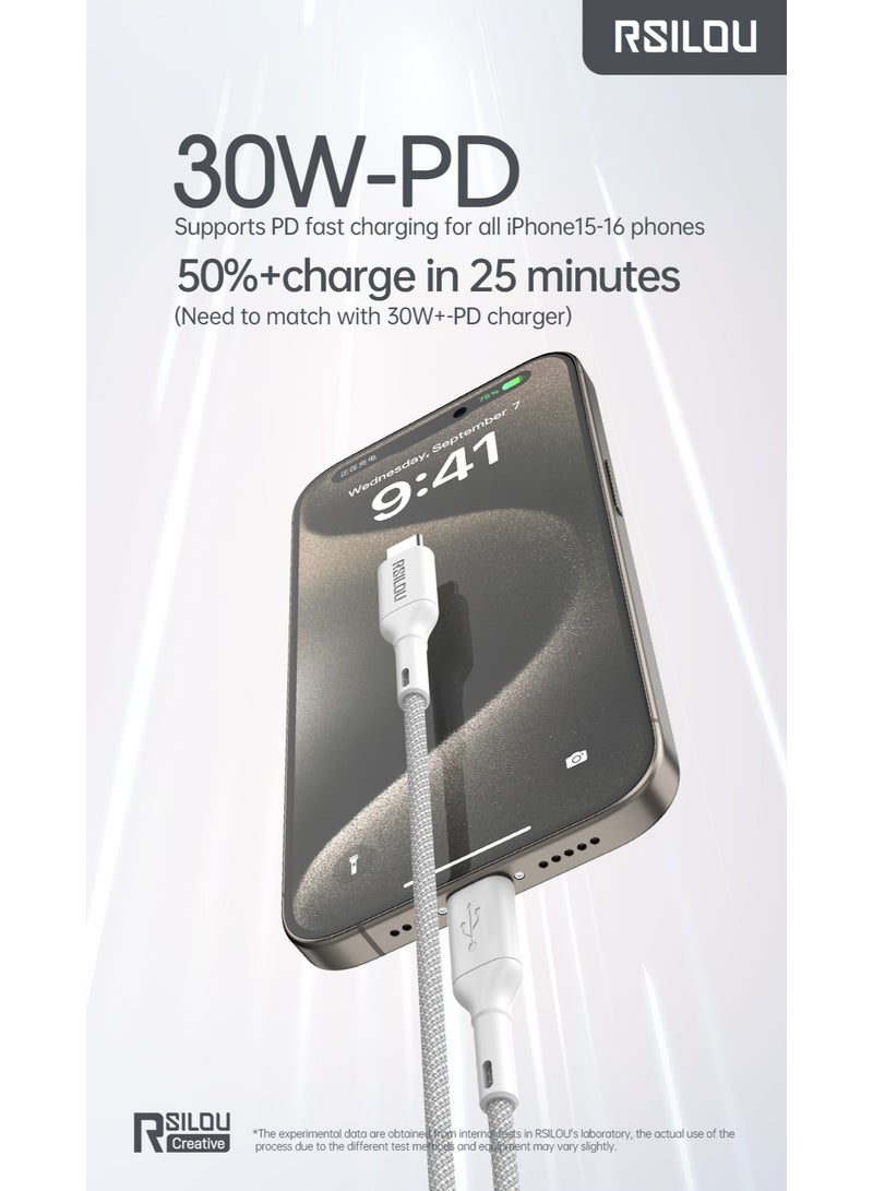 rsilou Type-C to Type-C Fast Charging Data Cable (100cm) - Image 4