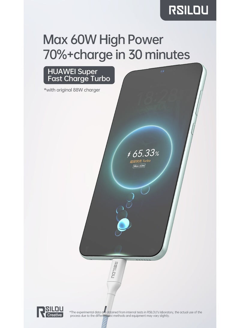RSILOU-R2026 Type-C to Type-C Fast Charging Data Cable – 100cm, High-Speed Charging & Data Transfer, Tangle-Free - Image 5
