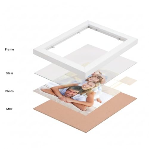 Stuthi Arts 5x7 inch Glass Photo Frames Set of 9 | Wall Photo Frame Collage for Home Decor | Black & White Mix Frames | Family Photo Gallery | Wall Hanging & Tabletop Display - Image 5