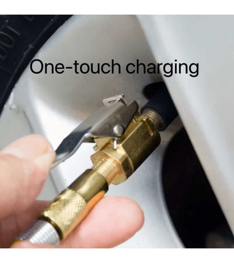 Heavy Duty Brass Tire Inflator Nozzle With Locking Mechanism 3 Pack Precision Valve Core Thread Durable Copper Build Easy To Clamp Fits Air Pumps Tire Inflators For Car Maintenance Repair Essential For Car Owners Mechanics - Image 3