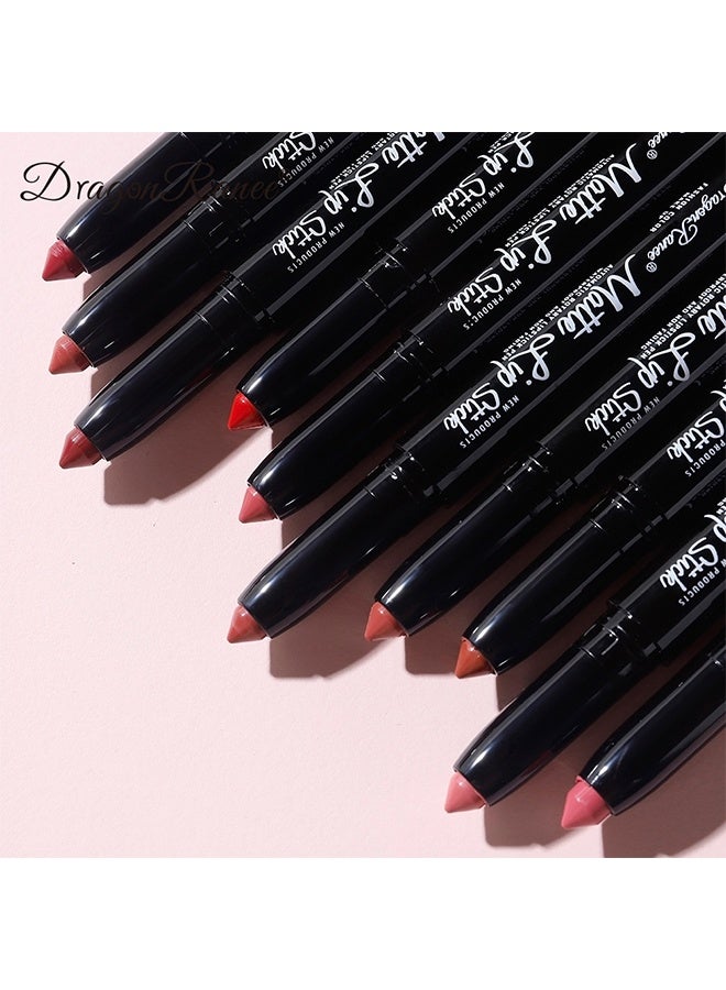 Dragon Ranee 3 Pieces Matte Lipstick Pen，Nude Matte Lipstick Set,Matte Lipstick,Matte Lip Gloss,Velvet Lipstick Matte Lip Stain,Long Lasting Waterproof Lip Gloss Lipstick for Women Makeup,#D - Image 5
