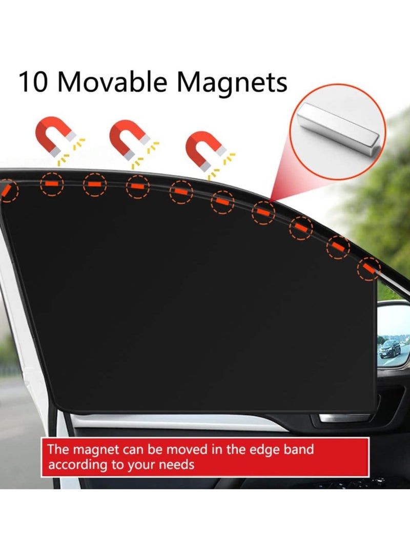 Car Side Window Sun Shades, Window Sunshades Privacy Curtains, 100% Block Light for Breastfeeding, Taking a nap, Changing Clothes, Camping (Front&Back 4pcs) - Image 4