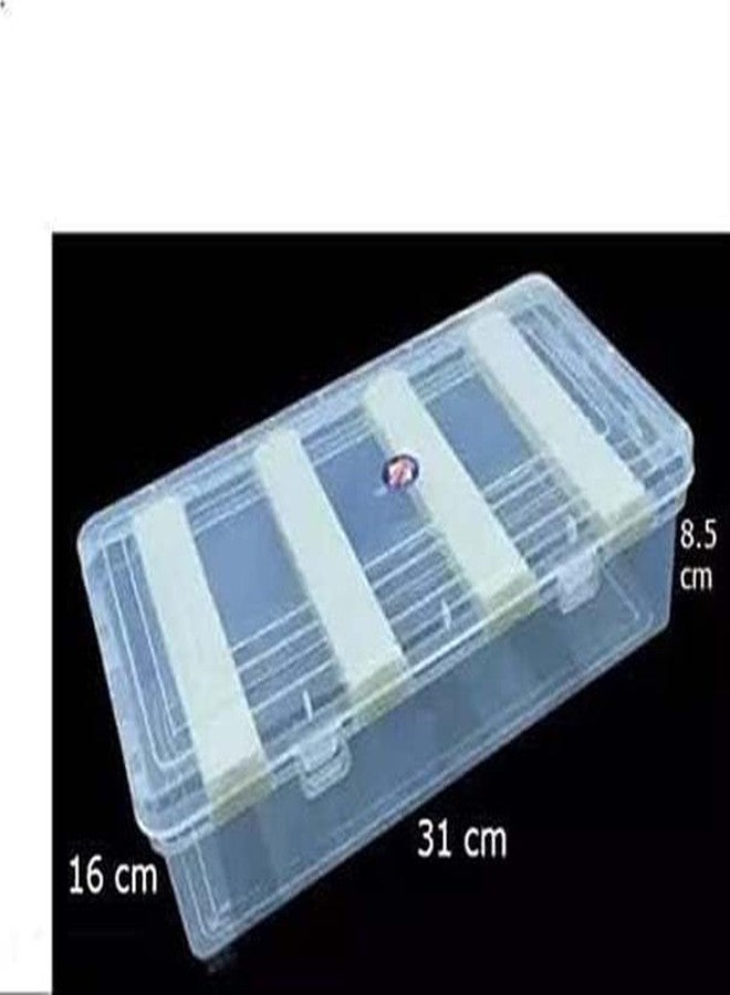 KAPDOLIYAS Multipurpose Transparent Accessories Plastic Storage Box With 4 Detachable Rods For Women and Girls,Organizer Case For Jewellery, Bangles Box (Pack of 2) - Image 5