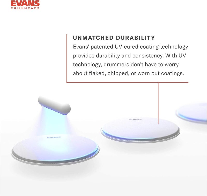 Evans UV2 Coated Drumhead Tom Pack - Rock (10", 12", 16") - Image 5