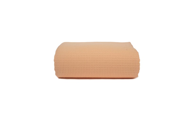 Home of Linen linen-cotton bedspread, peach 180*250 cm 1983