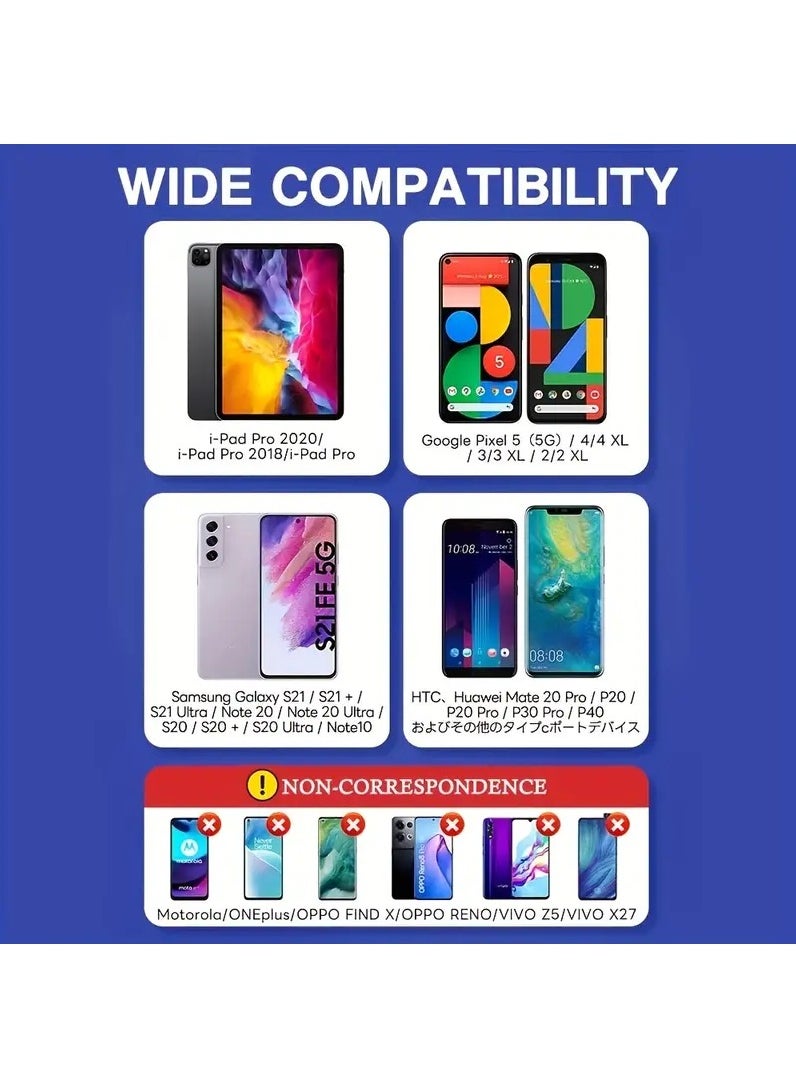 USB C To 3.5mm Headphone And Type-c Headphone And Charger Adapter,3-in-1 USB C To Aux Audio Jack And Fast Charging Dongle Cable Cord With PD 60W Fast Charging