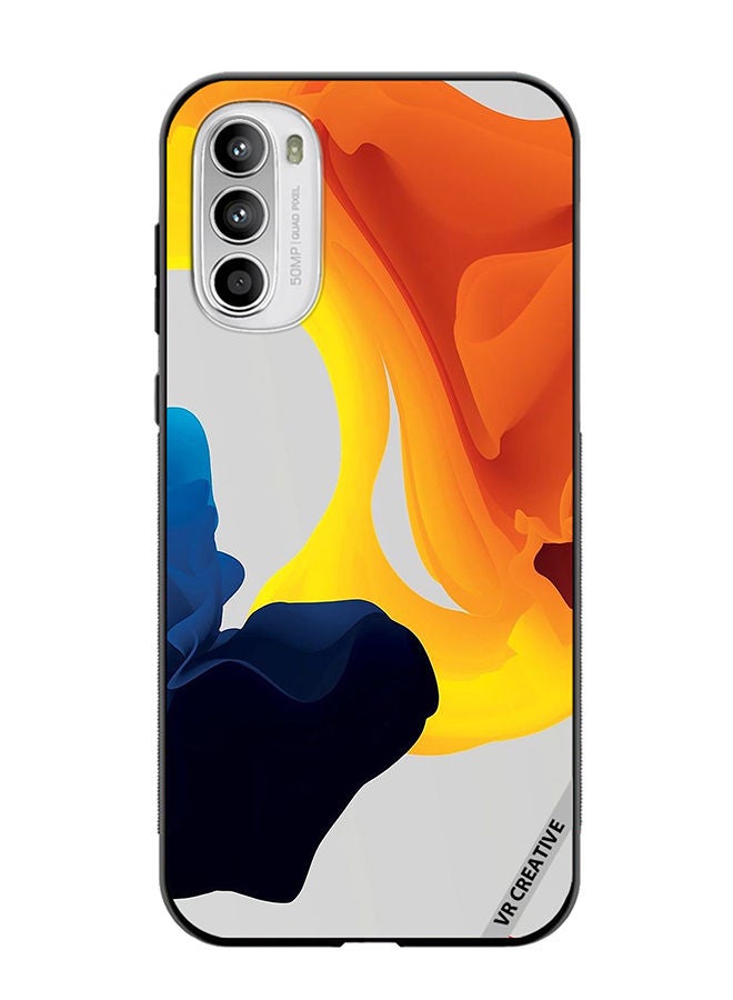 VR CREATIVE Protective Case Cover For Motorola Moto G82 Fluid Color Layers Design Multicolour - Image 1