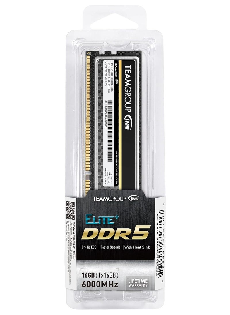 ذاكرة رام DDR5 ايليت بلس من تيم جروب، 16 جيجابايت، 6000 ميجاهرتز