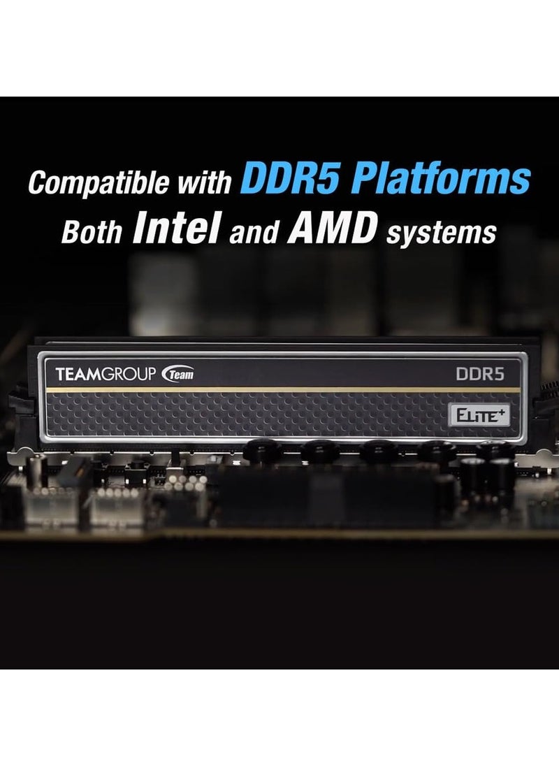 ذاكرة رام DDR5 ايليت بلس من تيم جروب، 16 جيجابايت، 6000 ميجاهرتز