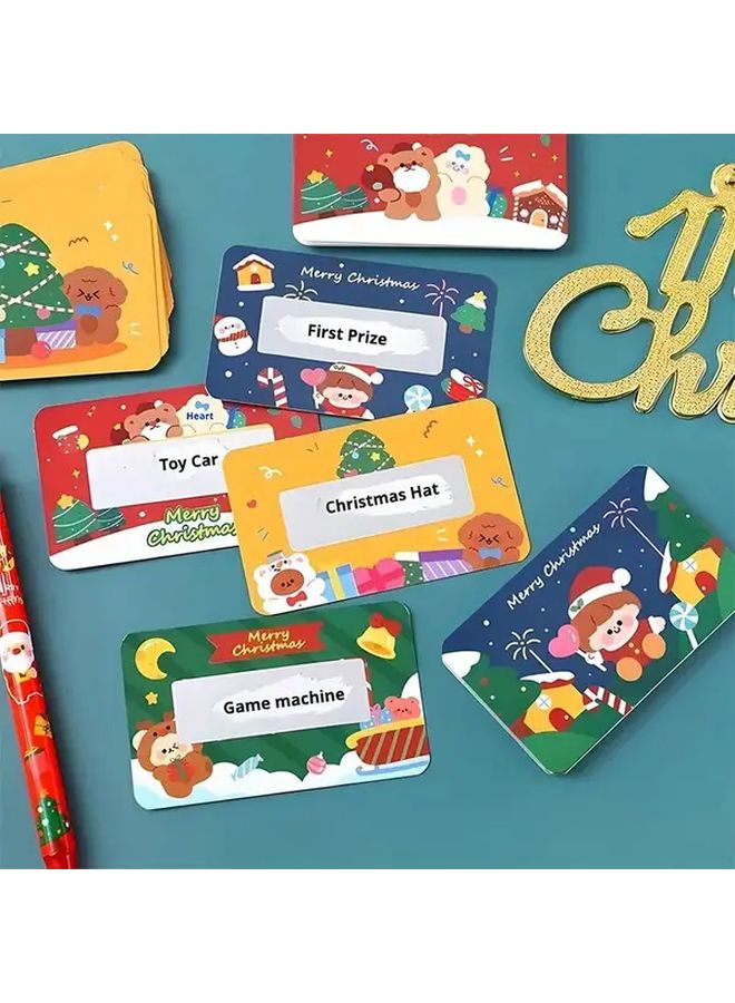 80 Pcs Christmas Scratch Cards With Golden Tickets Reveal Hidden Messages For Festive Parties - Image 4