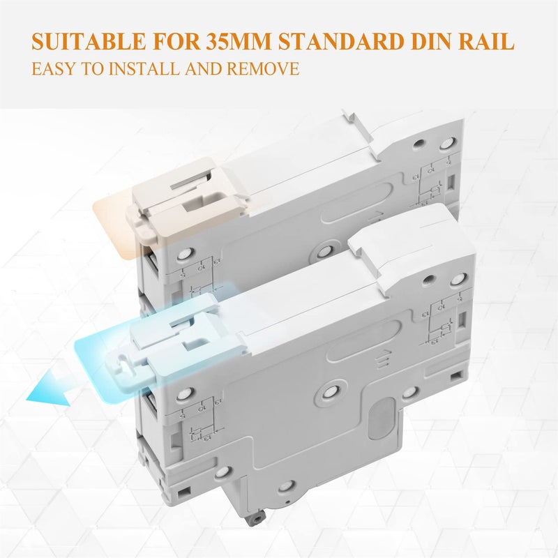LANGIR DC 10A Circuit Breaker, 1 Pole DIN Rail Mount, 250V Solar PV Disconnect Switch, Overcurrent Protection for Battery, Home, RV, and Industrial Electrical Systems - Image 4