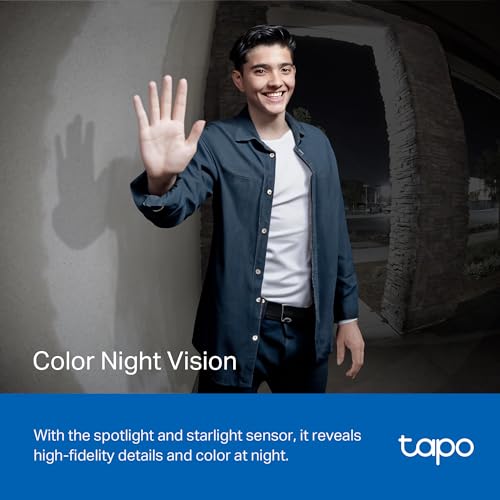 Tapo TP-Link Smart Video Doorbell Camera, Chime Included, 2K 5MP, Color Night Vision, 2-Way Audio, Free AI Detection, Cloud/SD Card Storage, Works w/Alexa & Google Home, D230S1 - Image 3
