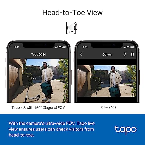 Tapo TP-Link Smart Video Doorbell Camera, Chime Included, 2K 5MP, Color Night Vision, 2-Way Audio, Free AI Detection, Cloud/SD Card Storage, Works w/Alexa & Google Home, D230S1 - Image 4