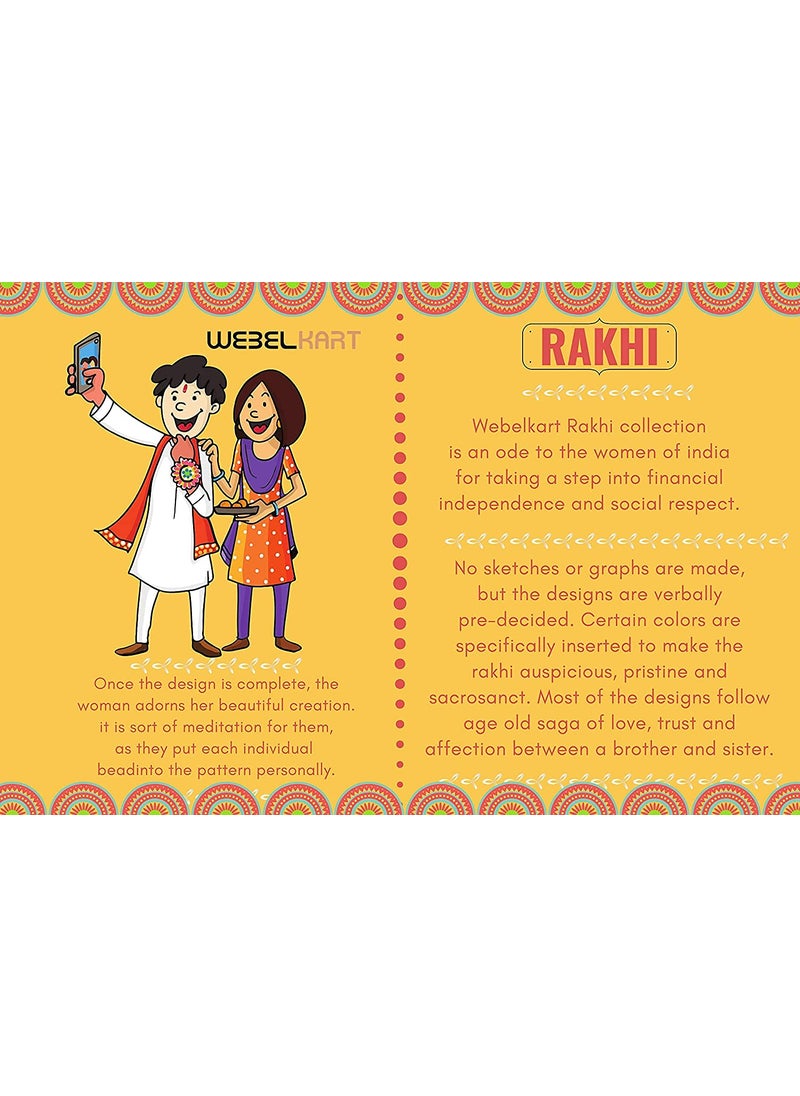 Webelkart Webelkart Premium Combo of Rakhi Gift for Brother and Bhabhi and Kids with Premium Ceramic Couple Showpiece  - Image 4