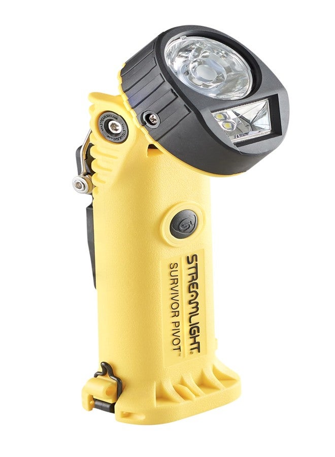 ستريم لايت مصباح يدوي ستريملايت 91810 سرفايفر بيفوت بزاوية قائمة مزدوجة الشعاع بقوة 325 لومن مع بطاريات قلوية ومشبك، أصفر - Image 2