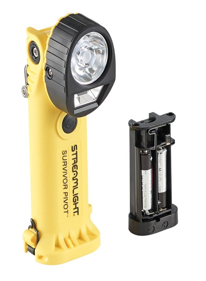 ستريم لايت مصباح يدوي ستريملايت 91810 سرفايفر بيفوت بزاوية قائمة مزدوجة الشعاع بقوة 325 لومن مع بطاريات قلوية ومشبك، أصفر - Image 4