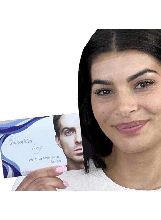 Facial Smoothies LONG Wrinkle Remover Strips, 48 forehead anti wrinkle patches