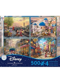 Ceaco Ceaco - 4 in 1 Multipack - Thomas Kinkade - Disney - Mickey & Minnie - (4) 500 Piece Jigsaw Puzzles  - Image 1