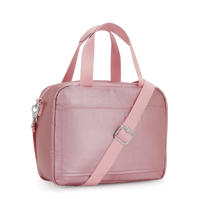 كيبلينغ Kipling  Miyo Bronze Pink Met Large LunchBag with Trolley Sleeve I7363-3MD